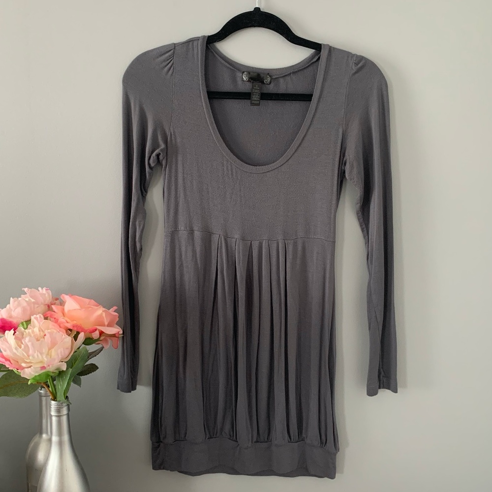 Mandee Grey Long Sleeve Shirt Size S
